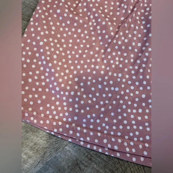 Yathon size SMALL pink/white polka dot midi sundress, straps adjust, zip side - Picture 5 of 15